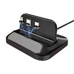 XBX-02 3 in 1 8 Pin + USB-C / Type-C + Micro USB Plug Magnetic Charging Base