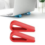 2 PCS Simple Notebook Computer Bracket Adjustable Height Increase Heat Dissipation Base Pad Holder (Red)