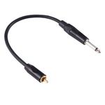 30cm Metal Head 6.35mm Male to RCA Male Audio Connector Adapter Cable for Mixing Console