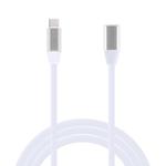 USB-C / Type-C Male to USB-C Female Aluminum Alloy Extender Extension Cable, Length: 1m(Silver)