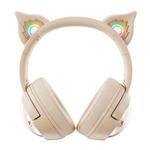 B5 Cat Ear Design USB-C / Type-C RGB Wireless Bluetooth HiFi Headset (Beige)