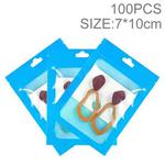 100pcs 7×10cm HD Transparent Window Phone Case Decoration Sealed Bag (Sky Blue)