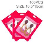 100pcs 10.5×15cm HD Transparent Window Phone Case Decoration Sealed Bag (Rose Red)