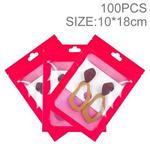 100pcs 10×18cm HD Transparent Window Phone Case Decoration Sealed Bag (Rose Red)