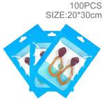 100pcs 20×30cm HD Transparent Window Phone Case Decoration Sealed Bag (Sky Blue)