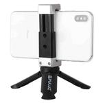 PULUZ Folding Plastic Tripod + Aluminum Alloy Clamp Bracket with Cold Shoe for iPhone, Galaxy, Huawei, Xiaomi, Sony, HTC, Google and other Smartphones