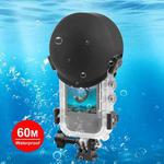 For Insta360 X5 PULUZ 60m Waterproof Sealed Diving Case with Silicone Lens Cover (Black)