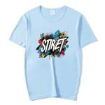Round Neck Modal Short Sleeve T-shirt Custom Made Print On Your Demand, Size: M (Sky Blue)