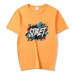 Round Neck Modal Short Sleeve T-shirt Custom Made Print On Your Demand, Size: XXL (Orange)
