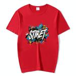 Round Neck Modal Short Sleeve T-shirt Custom Made Print On Your Demand, Size: XXXXL (Red)