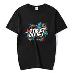 Round Neck Modal Short Sleeve T-shirt Custom Made Print On Your Demand, Size: XXXXXL (Black)