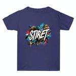 Summer Baggy Cotton Short Sleeve T-shirt Custom Made Print On Your Demand, Size: L (Navy Blue-1)
