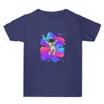 Summer Baggy Cotton Short Sleeve T-shirt Custom Made Print On Your Demand, Size: L (Navy Blue-4)