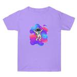 Summer Baggy Cotton Short Sleeve T-shirt Custom Made Print On Your Demand, Size: L (Light Purple-4)