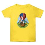 Summer Baggy Cotton Short Sleeve T-shirt Custom Made Print On Your Demand, Size: XXL (Yellow-3)