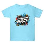 Summer Baggy Cotton Short Sleeve T-shirt Custom Made Print On Your Demand, Size: XXL (Aqua Blue-1)