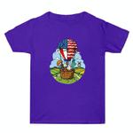 Summer Baggy Cotton Short Sleeve T-shirt Custom Made Print On Your Demand, Size: XXL (Purple-3)
