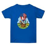 Summer Baggy Cotton Short Sleeve T-shirt Custom Made Print On Your Demand, Size: XXXL (Blue-3)