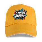 Embroidery Sandwich Polyester Cotton Steel Buckle Peaked Cap Print On Your Demand (Yellow)