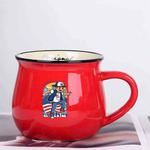 Boy Printed Ceramics Big Belly Mug Water Cup Print On Your Demand (Red)