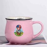 Balloon Printed Ceramics Big Belly Mug Water Cup Print On Your Demand (Pink)