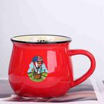 Balloon Printed Ceramics Big Belly Mug Water Cup Print On Your Demand (Red)