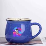 Astronaut Printed Ceramics Big Belly Mug Water Cup Print On Your Demand (Dark Blue)
