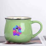 Astronaut Printed Ceramics Big Belly Mug Water Cup Print On Your Demand (Green)
