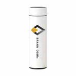 Smart Temperature Display Stainless Steel Thermos Cup Laser Print On Your Demand (White)