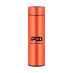 Smart Temperature Display Stainless Steel Thermos Cup Silkscreen Print On Your Demand (Orange)