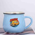 Car Printed Ceramics Big Belly Mug Water Cup Print On Your Demand (Sky Blue)