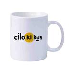 Cilokikus Printed Simple White Ceramics Milk Mug Water Cup Print On Your Demand