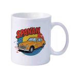 Car Printed Simple White Ceramics Milk Mug Water Cup Print On Your Demand