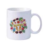 Summer Printed Simple White Ceramics Milk Mug Water Cup Print On Your Demand