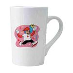 Pink Boy Printed Conical White Ceramics Mug Water Cup Print On Your Demand