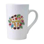 Summer Printed Conical White Ceramics Mug Water Cup Print On Your Demand