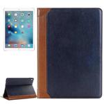 Book Style Polished Surface Horizontal Flip Leather Case with Holder & Card Slots & Wallet for iPad Pro 9.7 inch(Dark Blue)