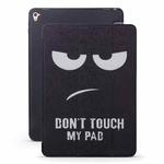 Angry Expression Pattern Horizontal Flip PU Leather Case for iPad Pro 9.7 (2016), with Three-folding Holder & Honeycomb TPU Cover