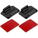 PULUZ 2 Curved Surface Mounts + 2 Adhesive Mount Stickers for PULUZ Action Sports Cameras Jaws Flex Clamp Mount for GoPro Hero11 Black / HERO10 Black /9 Black /8 Black /7 /6 /5 /5 Session /4 Session /4 /3+ /3 /2 /1, DJI Osmo Action and Other Action Cameras