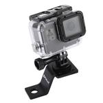 PULUZ Aluminum Alloy Motorcycle Fixed Holder Mount with Tripod Adapter & Screw for GoPro Hero12 Black / Hero11 /10 /9 /8 /7 /6 /5, Insta360 Ace / Ace Pro, DJI Osmo Action 4 and Other Action Cameras(Black)