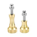 PULUZ CNC Aluminum Thumb Knob Stainless Bolt Nut Screw Set for GoPro Hero11 Black / HERO10 Black / HERO9 Black / HERO8 Black /7 /6 /5 /5 Session /4 Session /4 /3+ /3 /2 /1, DJI Osmo Action, Xiaoyi and Other Action Cameras(Gold)