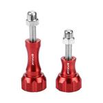 PULUZ CNC Aluminum Thumb Knob Stainless Bolt Nut Screw Set for GoPro Hero11 Black / HERO10 Black / HERO9 Black / HERO8 Black /7 /6 /5 /5 Session /4 Session /4 /3+ /3 /2 /1, DJI Osmo Action, Xiaoyi and Other Action Cameras(Red)