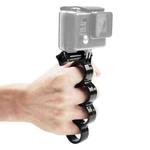 PULUZ Handheld Plastic Knuckles Fingers Grip Ring Monopod Tripod Mount with Thumb Screw for GoPro Hero12 Black / Hero11 /10 /9 /8 /7 /6 /5, Insta360 Ace / Ace Pro, DJI Osmo Action 4 and Other Action Cameras(Black)