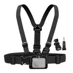 PULUZ Adjustable Body Mount Belt Chest Strap with J Hook Mount & Long Screw for GoPro Hero12 Black / Hero11 /10 /9 /8 /7 /6 /5, Insta360 Ace / Ace Pro, DJI Osmo Action 4 and Other Action Cameras