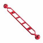 PULUZ 11.0 inch 27.9cm Aluminum Alloy Dual Balls Arm, Ball Diameter: 25mm(Red)