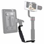 PULUZ L-Shape Bracket Handheld Grip Holder with Dual Side Cold Shoe Mounts for Video Light Flash, DSLR Camera