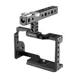 PULUZ Video Camera Cage Stabilizer with Handle for Sony A6600 / ILCE-6600(Black)