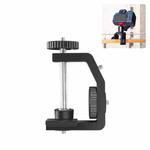 PULUZ Heavy Duty C Clamp Camera Clamp Mount with 1/4 inch Screw for GoPro Hero12 Black / Hero11 /10 /9 /8 /7 /6 /5, Insta360 Ace / Ace Pro, DJI Osmo Action 4 and Other Action Cameras(Black)