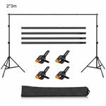 [US Warehouse] 2 x 3m Photo Studio Background Support Stand Backdrop Crossbar Bracket