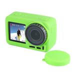 PULUZ Silicone Protective Case with Lens Cover for DJI Osmo Action(Green)